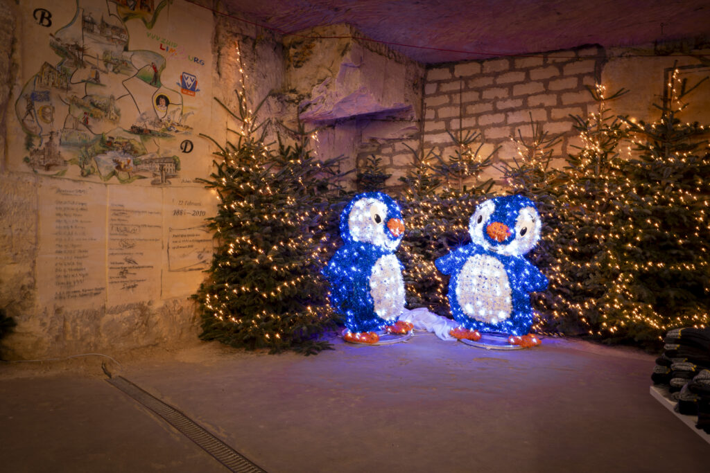 Impressie van de kerstmarkt bij de Gemeentegrot in Valkenburg